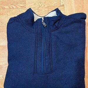 Orvis Navy Blue Quarter Zip Pullover Sweater XXL Warm Cozy Classic